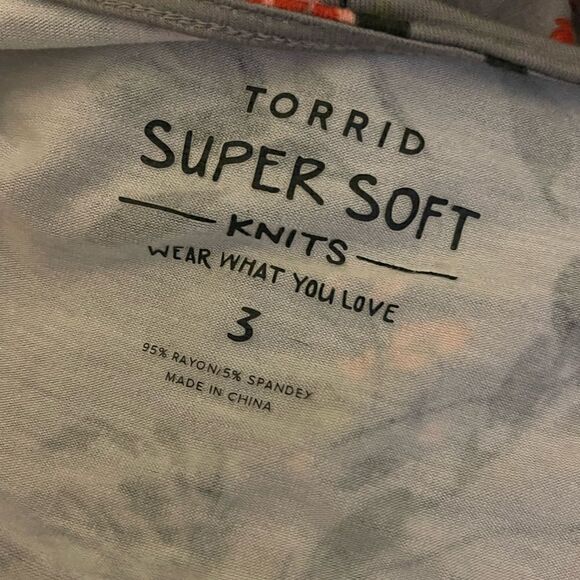 Torrid 3 soft knits button front short sleeve babydoll top shirt blouse - Picture 4 of 4